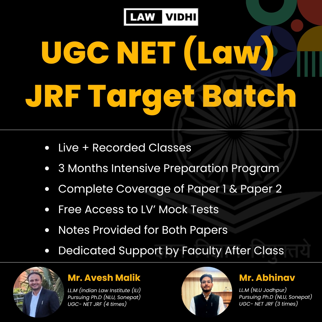 UGC NET JRF (LAW) Target Batch